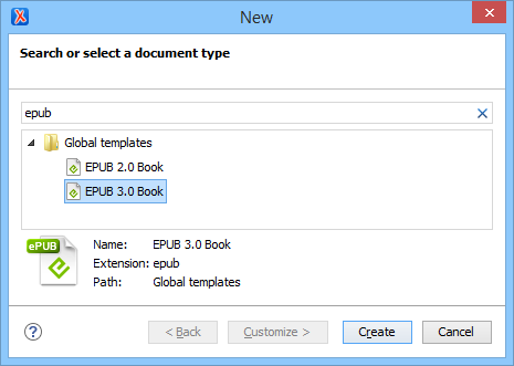 EPUB file template